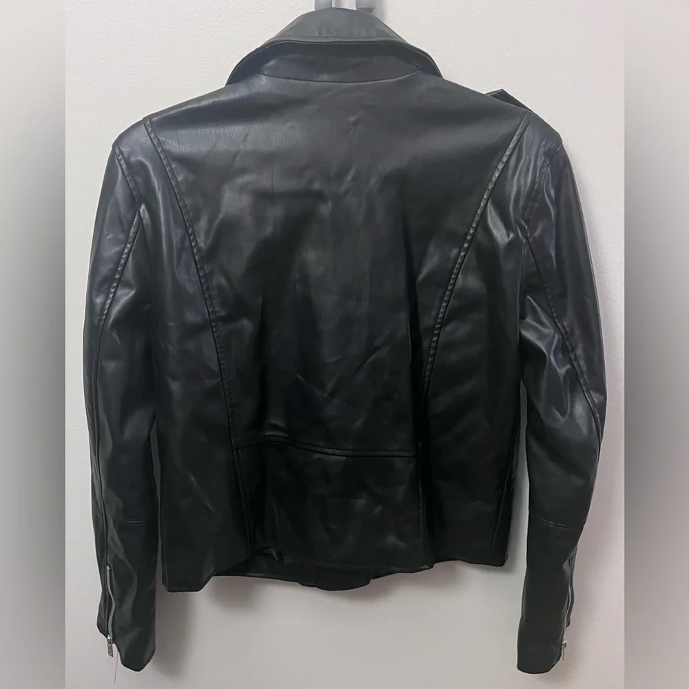 Nine West Black Faux Leather Jacket